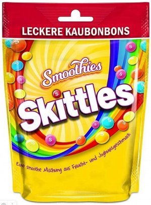 Жевательные драже со вкусом фруктового смузи Skittles Smoothie / Скитлс Смузи 160 гр