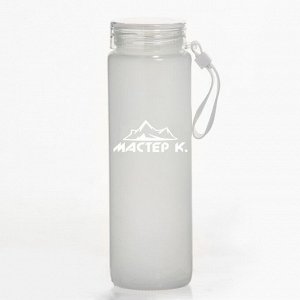 Бутылка для воды спортивная "Мастер К", 400 мл, 19.4 х 6 см, стеклянная