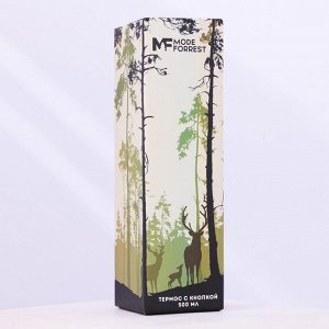 Термос с кнопкой Mode Forrest, 450 мл, черный, время сохранения тепла 10-12 ч