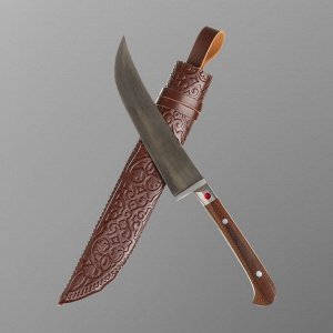 Нож Пчак Шархон - Малый, текстолит, ёрма, гарда олово. ШХ-15 (12-13 см) (без покрытия)