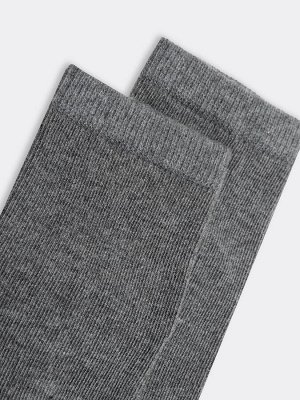 Детские высокие носки в расцветке темно-серый меланж (1 упаковка по 5 пар)