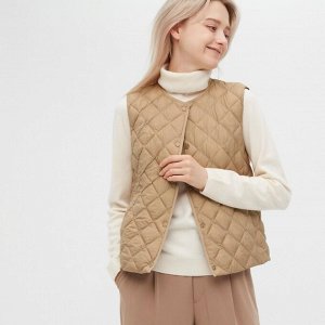 UNIQLO — теплый стеганый жилет с карманами - 32 BEIGE