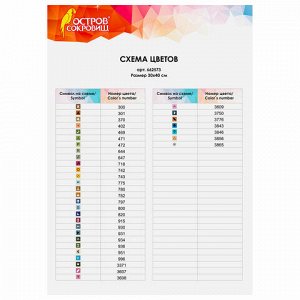 Картина стразами (алмазная мозаика) 30х40 см, ОСТРОВ СОКРОВИЩ "Васильки и ромашки", без подрамника, 662573