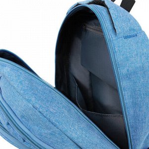 Рюкзак BRAUBERG HIGH SCHOOL универсальный, 3 отделения, "Скай", голубой, 46х31х18 см, 225517