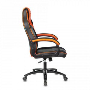 Кресло компьютерное Zombie VIKING 2 AERO, экокожа/ткань, черное/оранжевое, 1364177
