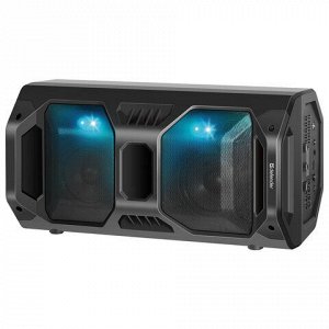 Колонка портативная DEFENDER Rage, 2.0, 50 Вт, Bluetooth, FM-тюнер, microSD, чёрная, 65109