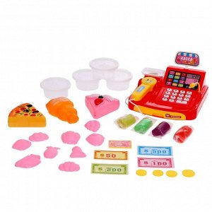 Набор для игры с пластилином «Игровой набор Магазин», 4 баночки с пластилином
