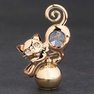Сувенир "Котенок в шаре", с кристаллами