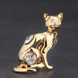 Сувенир "Кот", с кристаллами