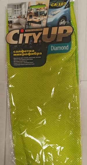 Салфетка "CityUp" из микрофибры 1шт. Diamond CA-107 (35х40см)