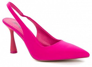 Женские туфли открытые розовый текстиль