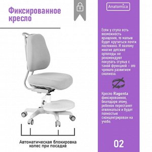 Детское ортопедическое кресло Anatomica Ragenta  серое