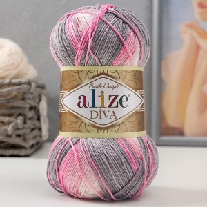 Пряжа для вязания спицами, крючком ALIZE, Diva Batik, 100% микрофибра, 350 м/100 г, (3245)