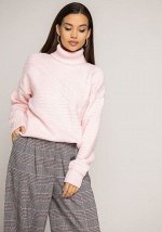 СВИТЕР С АСИММЕТРИЧНЫМ РИСУНКОМ 3661 розовый