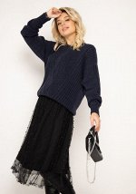 ДЖЕМПЕР OVERSIZE С АРАНАМИ 3674 т.синий
