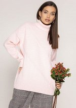 СВИТЕР С АСИММЕТРИЧНЫМ РИСУНКОМ 3661 розовый