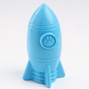 Игрушка под лакомства "Ракета", 7,8 х 7,8 х 13,5 см, синяя