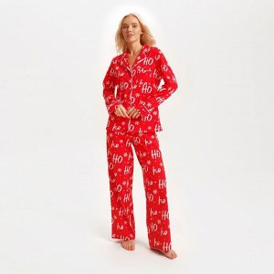 Пижама новогодняя женская (рубашка и брюки) KAFTAN ХоХо, 40-42