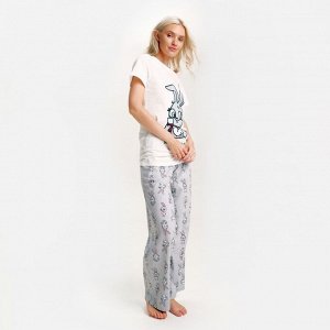 Пижама новогодняя женская (футболка и брюки) KAFTAN «Зайчик»