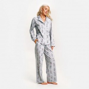Пижама новогодняя женская (рубашка и брюки) KAFTAN «Зайчик», 40-42
