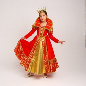 Карнавальный костюм «Королева», платье, корона, р. 36, рост 122-128 см