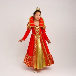 Карнавальный костюм «Королева», платье, корона, р. 36, рост 122-128 см