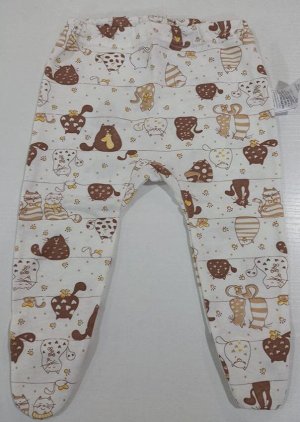 CherryMom Ползунки детские на резинке хлопок тоненькие Котейки