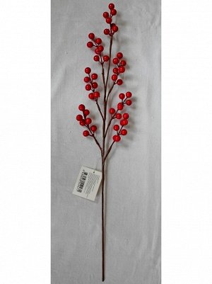 Ветка с ягодами 60 см красный