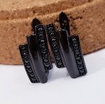 Серьги коллекция &quot; Black&quot; покрытие черное родирование, 1447, арт.447.997