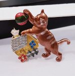 Брошка &quot;Игривый котенок&quot;, 1260, арт.648.482