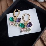 Серьги с фианитами