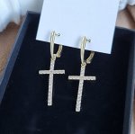 Серьги &quot;Крестики&quot;, цвет золото, 371010, арт. 606.926
