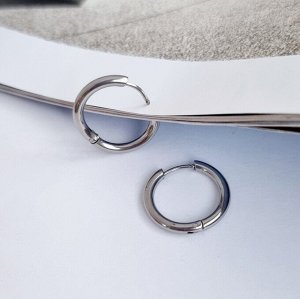 Серьги кольца, сталь, цвет серебристый, арт 018.326