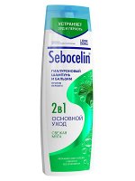 LIBREDERM, Гиалуроновый шампунь и бальзам 2 в 1 против перхоти SEBOCELIN Свежая мята, 400 мл, Либридерм