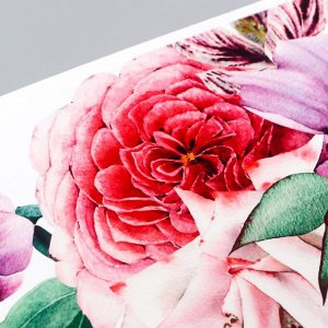 Наклейка пластик интерьерная цветная "Крупные цветы" 30х60 см