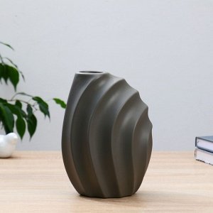 Ваза керамика настольная "Волны" 5,5х16х23 см (d горлышка 3,5 см), микс