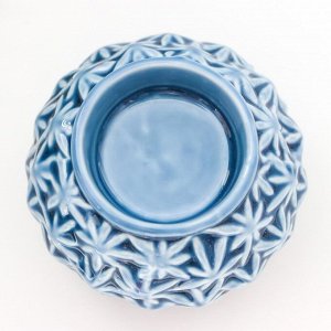 Подсвечник керамика на 1 свечу "Морозные узоры" МИКС 6х8х8 см