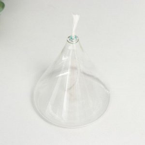 Подсвечник керосиновый стекло "Конус" прозрачный 11х9х9 см