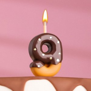 Свеча в торт "Шоколадная глазурь", цифра "9", 3,8 см