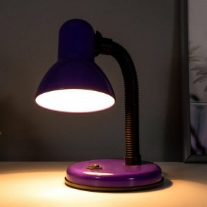 Лампа настольная Е27, с выкл. (220В) фиолетовая (203В) RISALUX