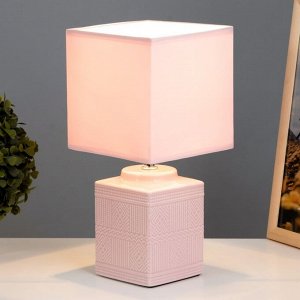 Настольная лампа Митчелл E14 40Вт розовый 14х14х29 см RISALUX