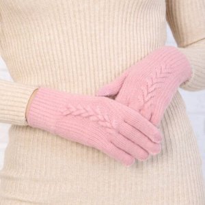 Перчатки женские, тёплые, сенсорные, цвет розовый, арт.56.1184
