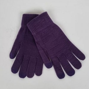 Перчатки женские, теплые, безразмерные, сенсорные, цвет фиолетовый, арт.56.1218