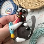 Магнит &quot;Кот и рыба&quot;