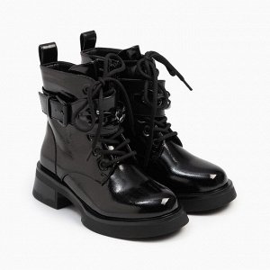 Ботинки (ботильоны) для девочки, цвет черный, р-р 34