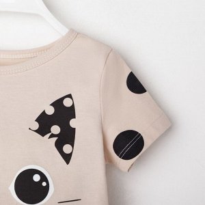Футболка для девочки KAFTAN "Kitten" 34 (122-128), бежевый