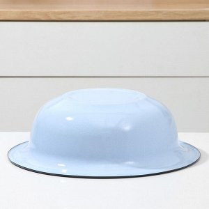 Таз для бани эмалированный, 7 л, 39x12 см, цвет голубой