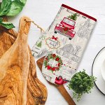 Прихватка-рукавица рогожка 18х28 &quot;Mia Cara&quot; рис 30301-1 Новогоднее путешествие