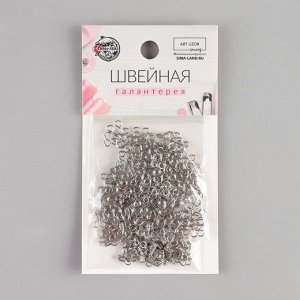 Крючок пришивной №0, 10 ? 6 мм, 100 шт, цвет серебряный