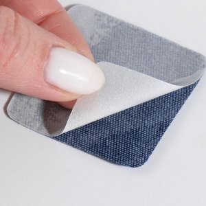 Набор заплаток для одежды «Синий спектр», квадратные, термоклеевые, 4,3 ? 4,3 см, 5 шт